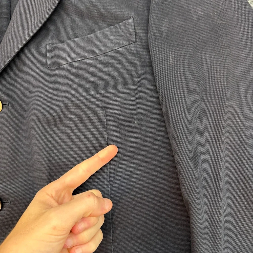 Boglioli Coat Blazer Jacket Cotton Navy Blue size EU 52 Model R3302G - Picture 3 of 16